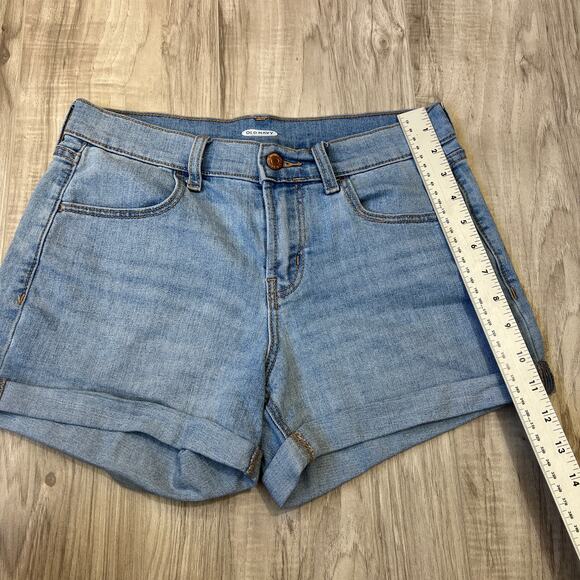 GAP Light Wash Cuffed Denim Shorts Women’s Size 2 Stretch Cotton Blend - Picture 6 of 9